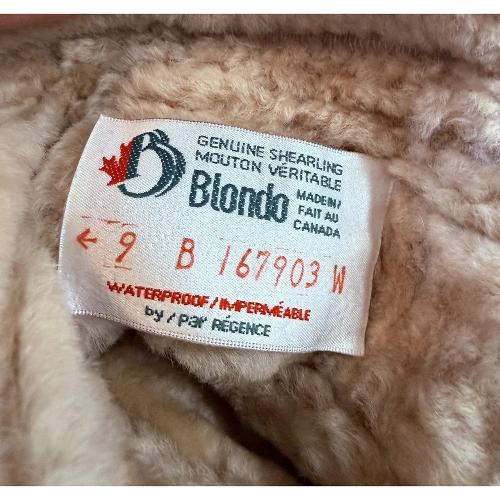 Blondo Shearling Tall Boots Women's size 9 Waterproof Mouton Canada Suede Tan
